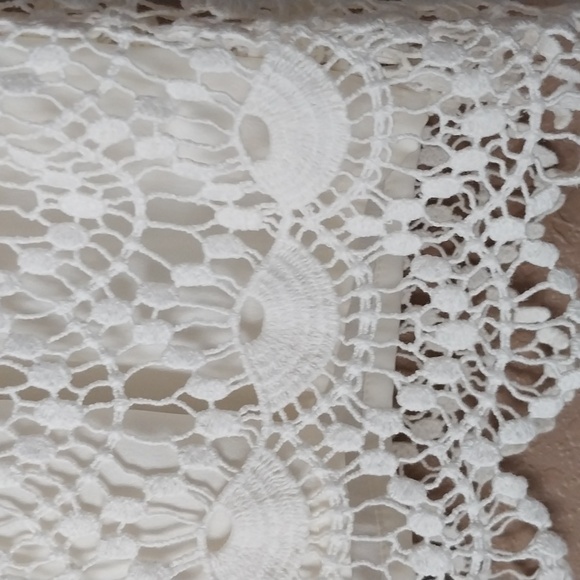 LOFT Dress Sheath Whìte Crochet Lace ScallopTheme Size 6P - Picture 11 of 12